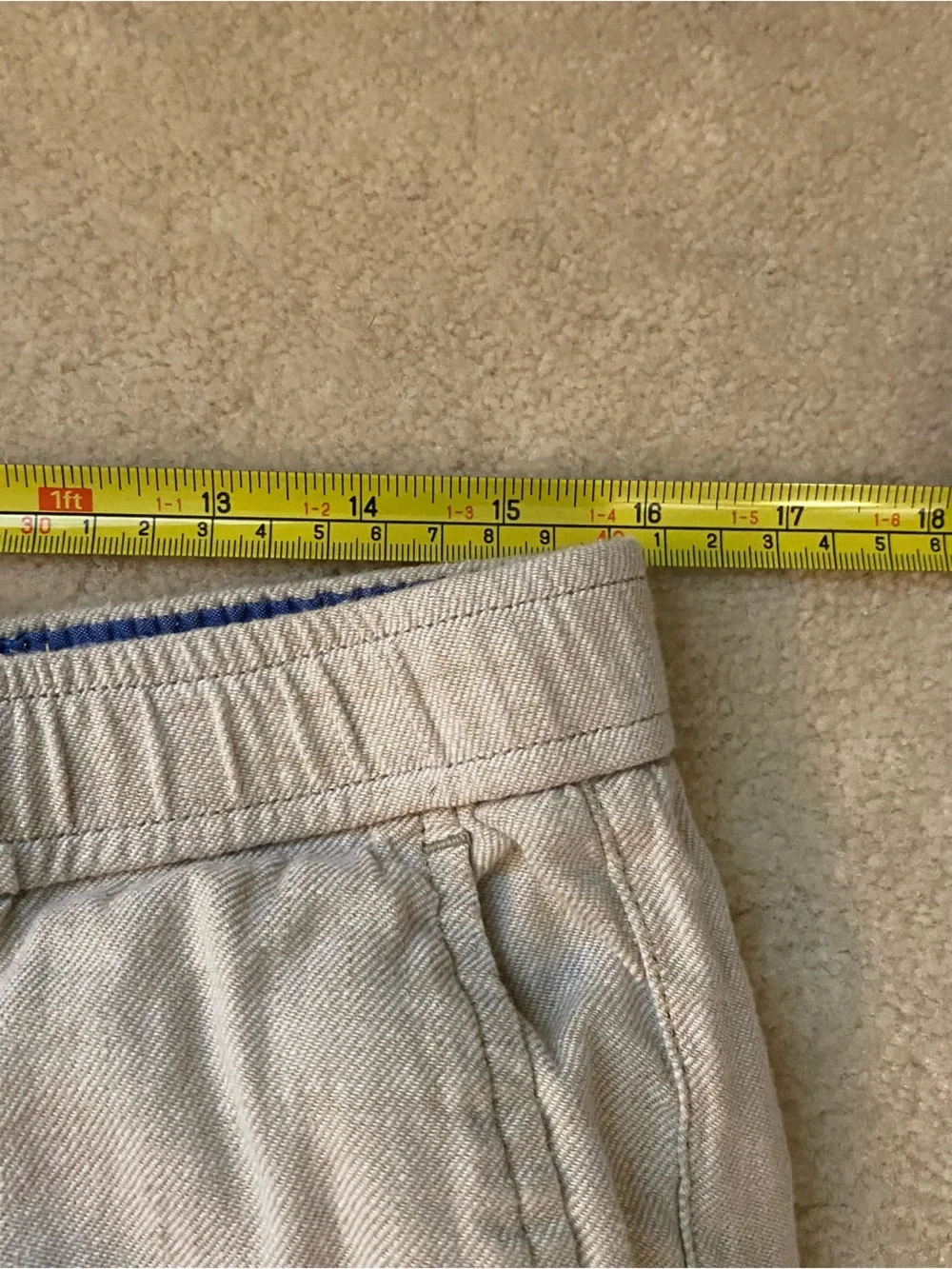 Tommy Bahama Pants Mens Large Beige Linen Blend Casual Beach Fits 32x31